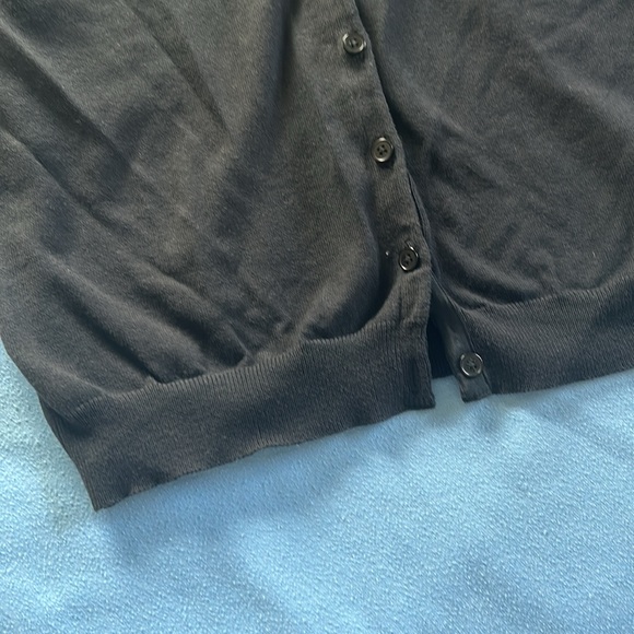 Route 66 Black Cardigan 3/4 Sleeve Button - Picture 5 of 6